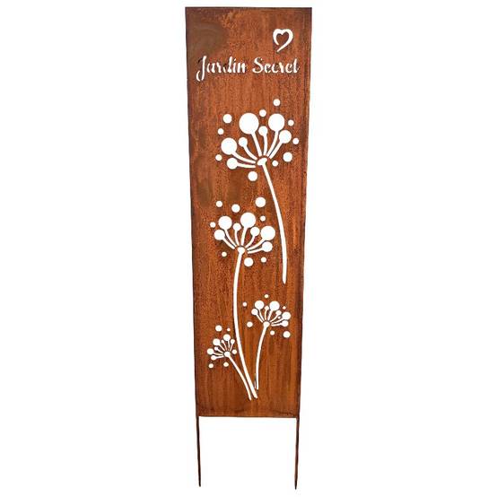 La Grande Prairie - Treillage jardin secret acier à fleurs 25x1x110cm - Image 1