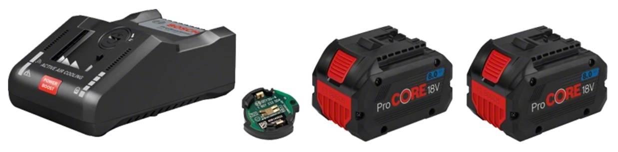 Bosch - Pack de 2 batteries ProCore 18V/8Ah + chargeur GAL 18V-160 C en boite carton BOSCH 1600A016GP - Image 2