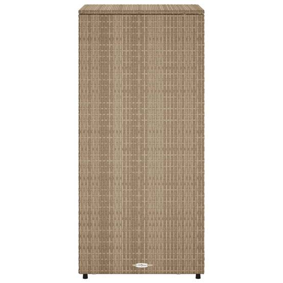 ComfortXL - Haute Armoire de Jardin en Polyrotin Rangement Outils et Accessoires Beige 50x55x115 cm – ComfortXL Outdoor Living - Image 8