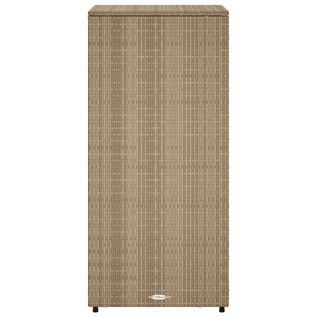 ComfortXL - Haute Armoire de Jardin en Polyrotin Rangement Outils et Accessoires Beige 50x55x115 cm – ComfortXL Outdoor Living - Image 8