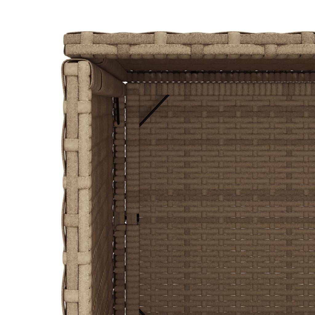 ComfortXL - Haute Armoire de Jardin en Polyrotin Rangement Outils et Accessoires Beige 50x55x115 cm – ComfortXL Outdoor Living - Image 3