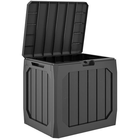 ComfortXL - Coffre de rangement jardin en polypropylène noir 121 L 56 x 45 x 53 cm étanche verrouillable sans outil - Image 10