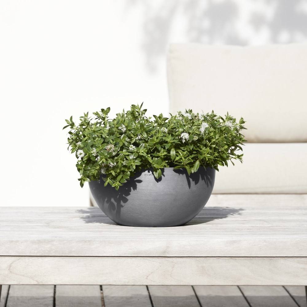 Ecopots - Pot Rond Brussels 30 Gris - Ø 30 x H. 14 cm - 6,5 L ECOPOTS - Image 5