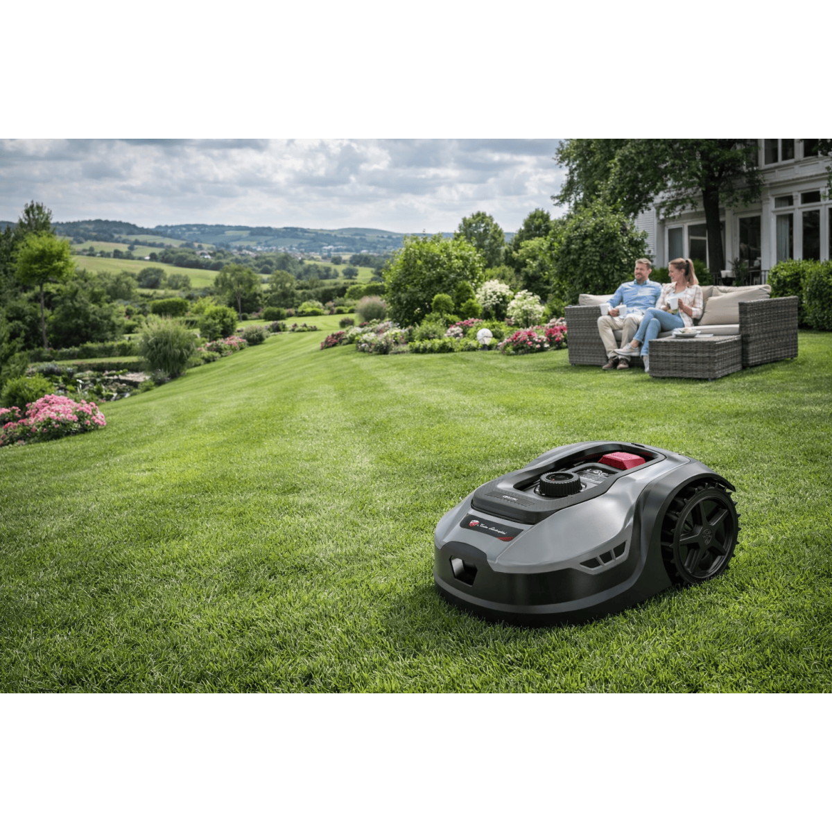 Robot Tondeuse Sans fil 500m2 Installation facile 3 lames Mulching Coupe Ø18cm 45% Retour à la base Autonome LAMBORGHINI - Image 7