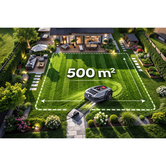 Robot Tondeuse Sans fil 500m2 Installation facile 3 lames Mulching Coupe Ø18cm 45% Retour à la base Autonome LAMBORGHINI - Image 4