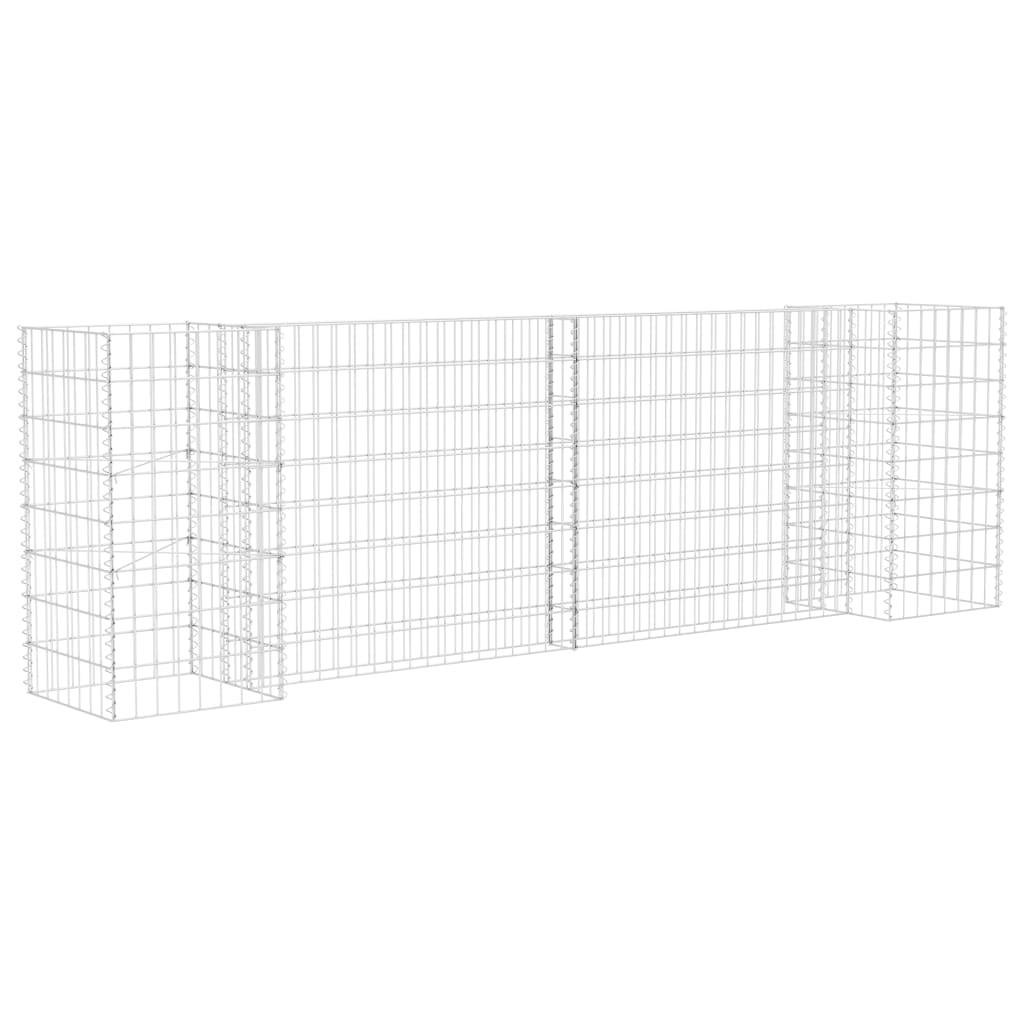 Helloshop26 - Jardinière à gabion en H 260 cm fil d'acier - Image 1