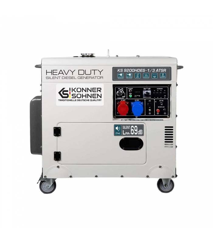 Générateur diesel boîtier renforcé 230 ou 400V moteur Euro 5 "Könner & Söhnen" KS 9200HDES-1/3 ATSR - Image 1