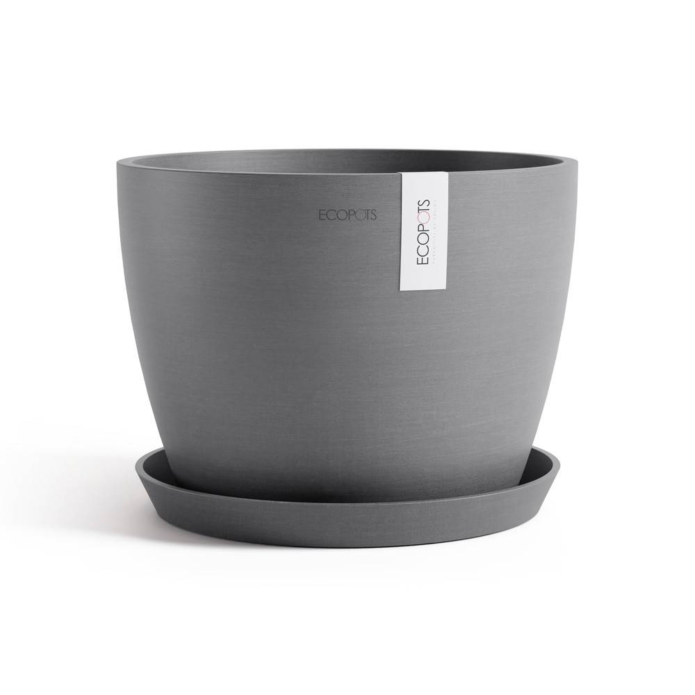 Ecopots - Pot Rond Stockholm 31 Gris - Ø 31 x H. 23,3 cm - 12,9 L ECOPOTS - Image 3
