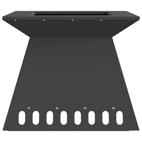 ComfortXL - Brasero Carré sur Pieds en Acier Foyer à Bois Moderne pour Jardin Terrasse Noir – ComfortXL Outdoor Living - Image 5