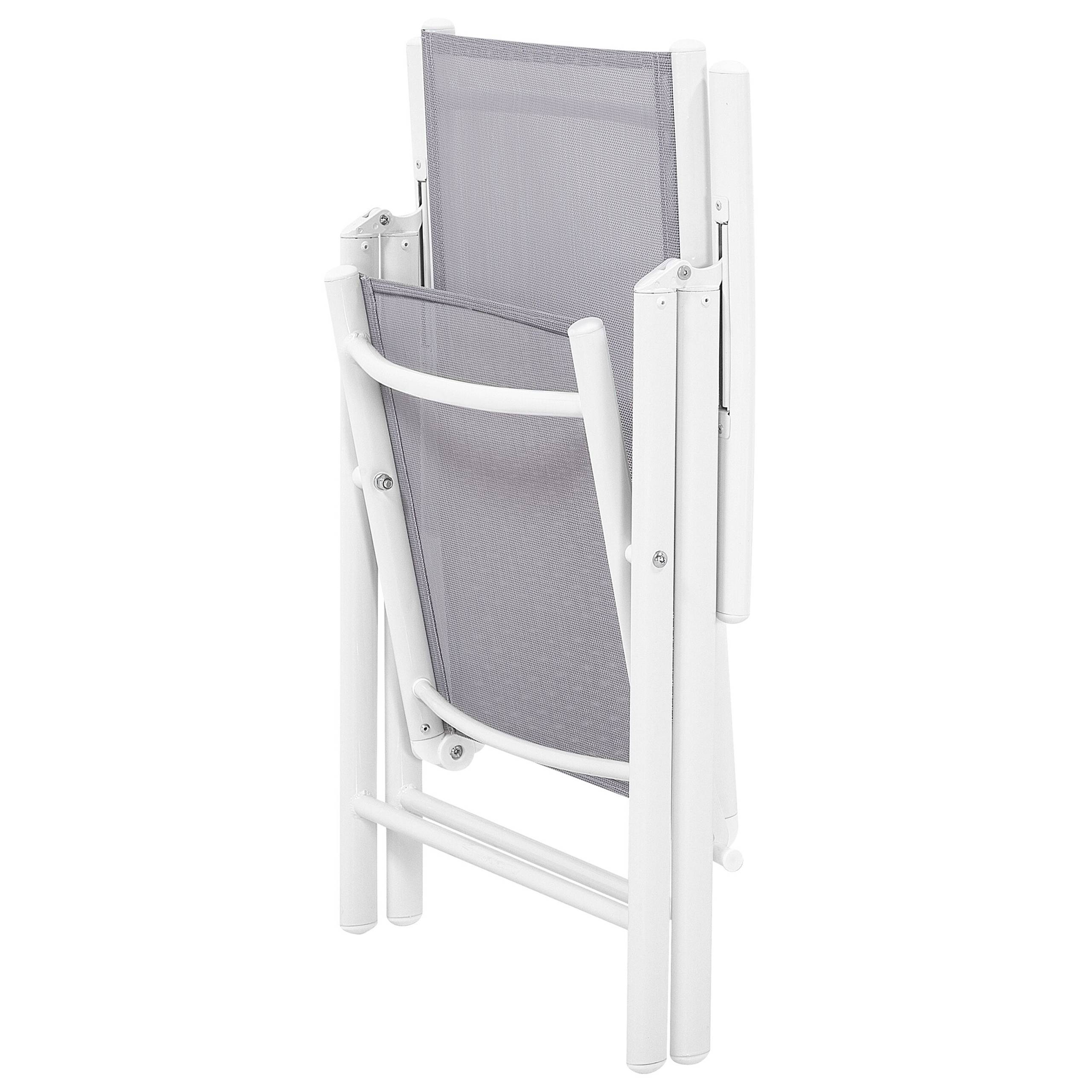 Chaise de jardin Aluminium Gris CATANIA - Beliani - Image 5