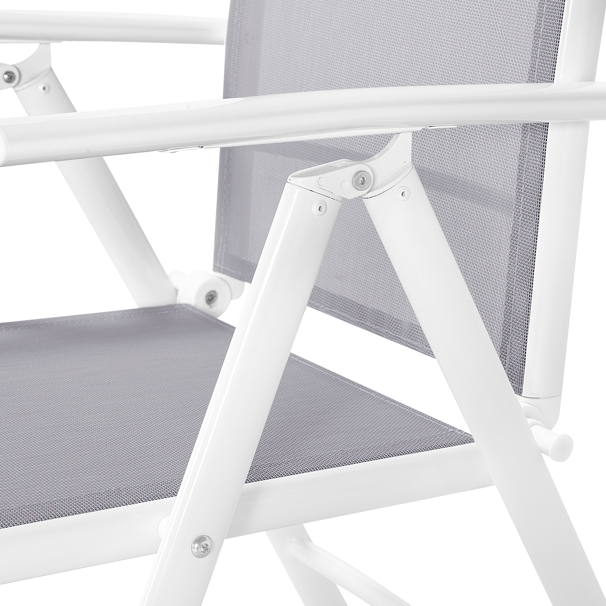 Chaise de jardin Aluminium Gris CATANIA - Beliani - Image 4