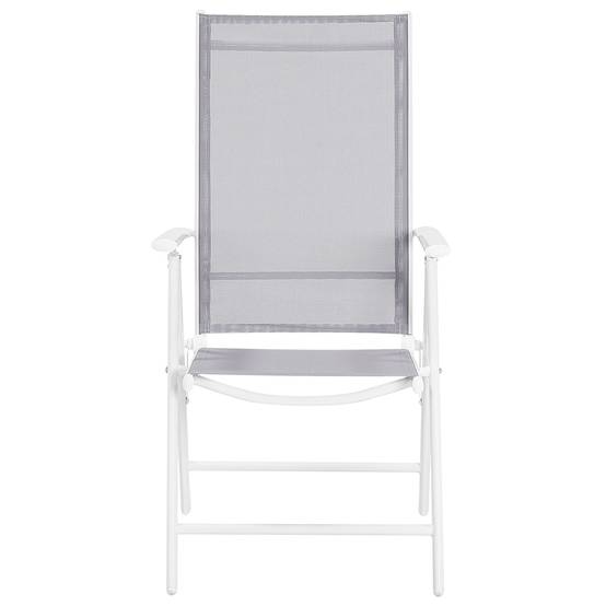 Chaise de jardin Aluminium Gris CATANIA - Beliani - Image 3