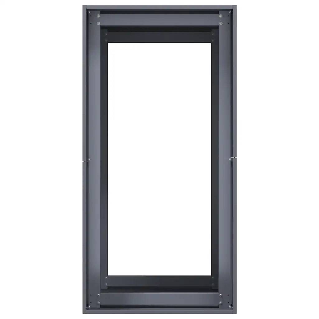 Jardinière rectangulaire moderne design extérieur 40 x 80 x 80 cm espace de plantation idéal en acier anthracite - Image 3