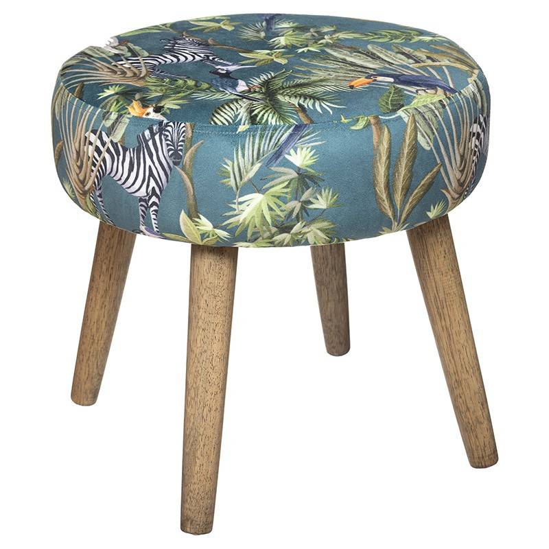 Tabouret motifs jungle H40 Sango Atmosphera - Image 1