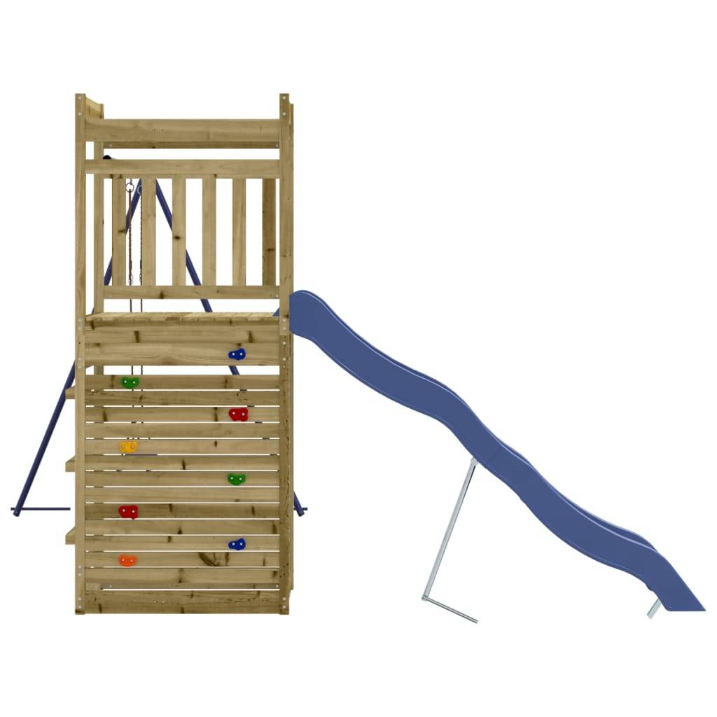 Helloshop26 - Aire de jeux d'extérieur balançoires toboggan portiques robuste jeux jardin 246 x 349 x 207 cm bois de pin imprégné - Image 4