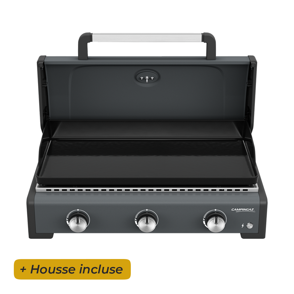 Campingaz - Plancha à gaz Sigma 3 Cook avec couvercle de cuisson