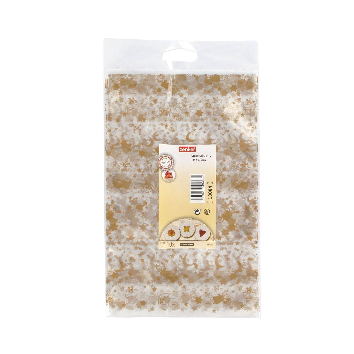 Lot de 10 sachets biscuits de noël doré Zenker - Image 5