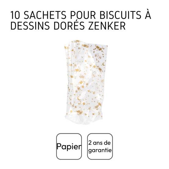 Lot de 10 sachets biscuits de noël doré Zenker - Image 4