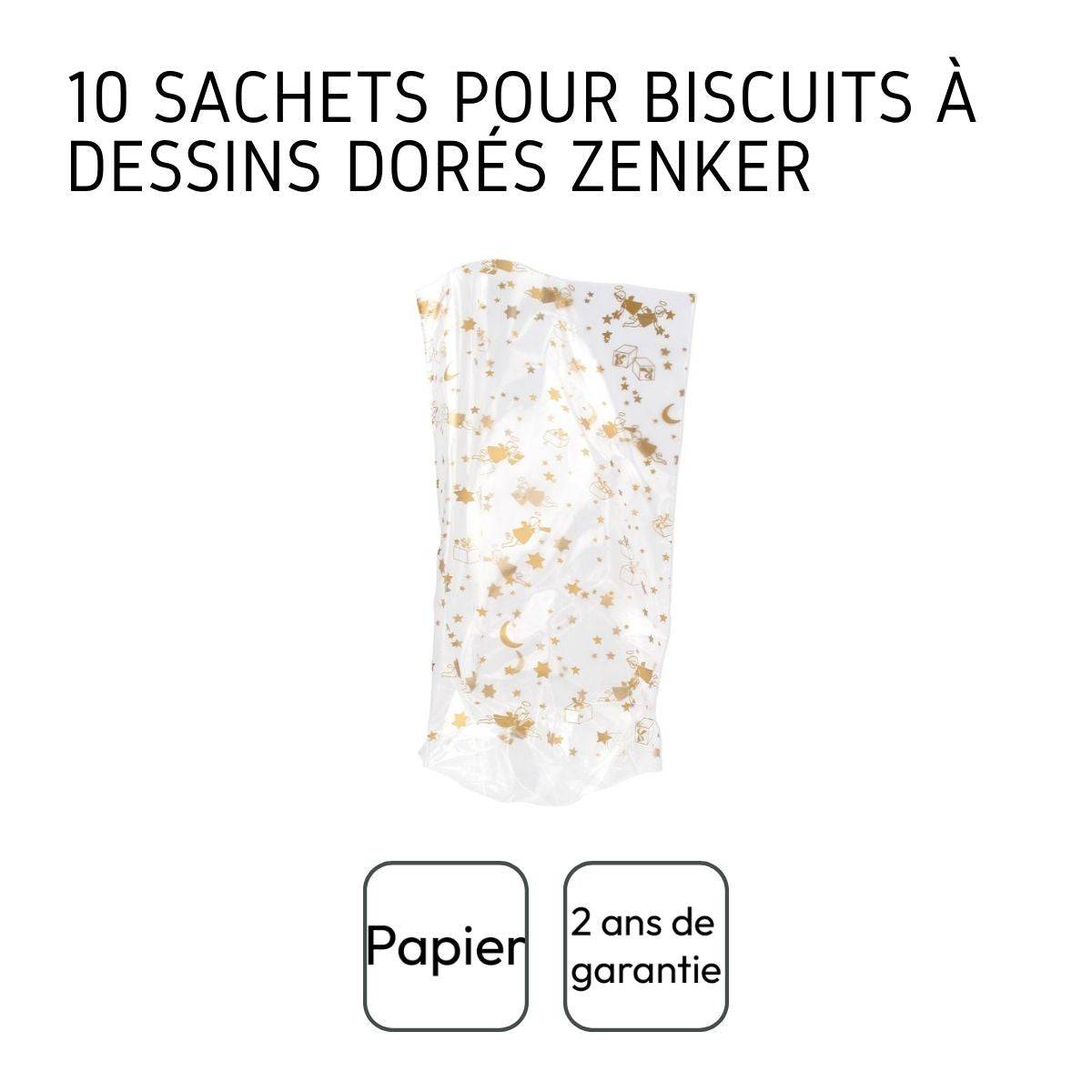 Lot de 10 sachets biscuits de noël doré Zenker - Image 4