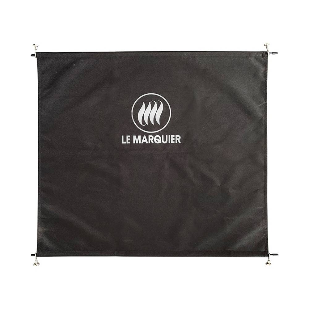 Le Marquier - Rideau universel pour chariot et dessertes en polyester noir Le Marquier