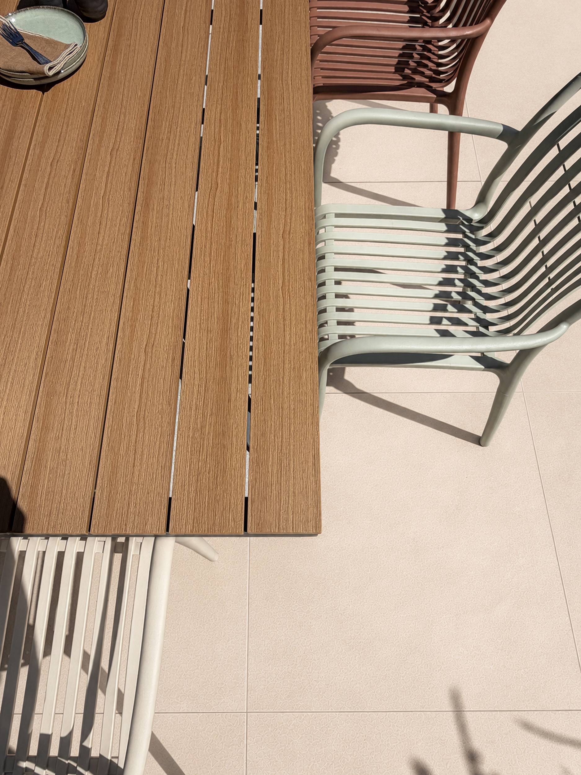 Dcb Garden - Ensemble repas de jardin 6 places en alu - Gris anthracite - LAMU - Image 4