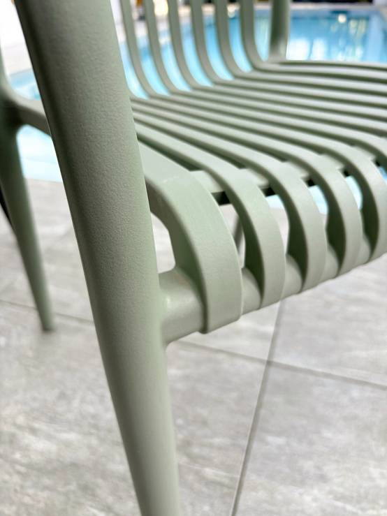 Dcb Garden - Ensemble repas de jardin 6 places en alu - Gris anthracite - LAMU - Image 7
