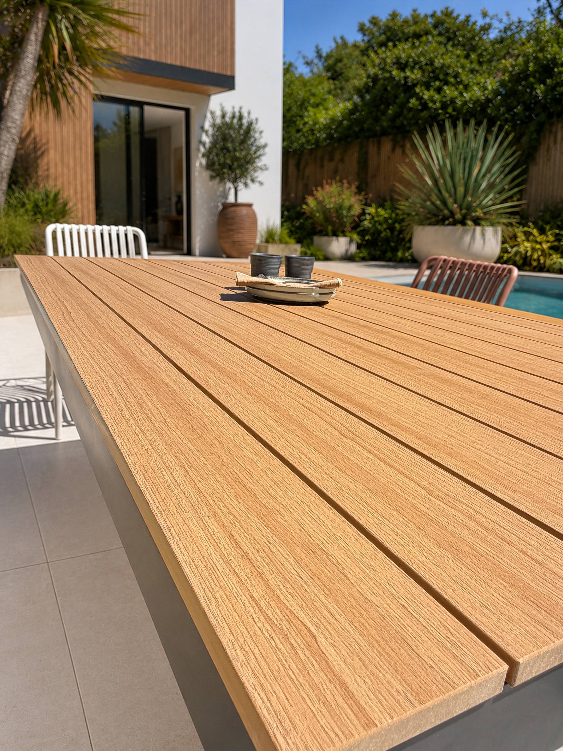 Dcb Garden - Ensemble repas de jardin 6 places en alu - Gris anthracite - LAMU - Image 6