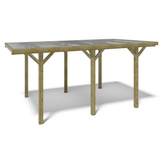 Altanka - Carport, abri de voiture 3.04x5.12 m - 15.56 m2 - couverture PVC - CAR10PVCTR - ALTANKA - Image 1