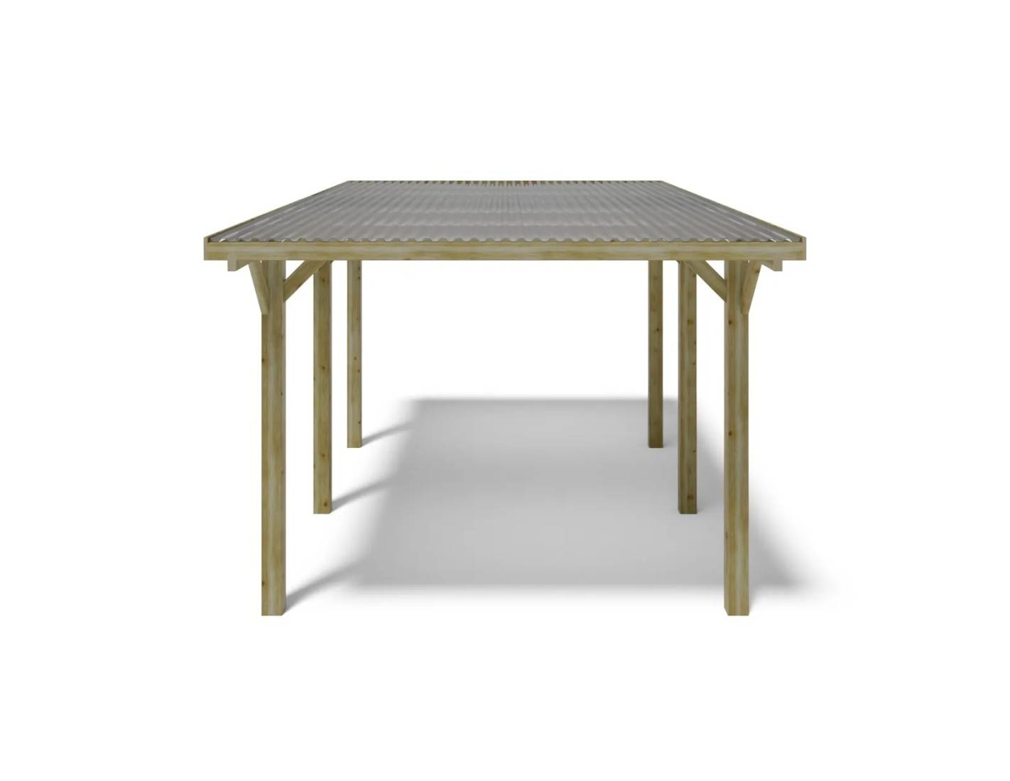 Altanka - Carport, abri de voiture  3.04x5.12 m - 15.56 m2 - couverture PVC  - CAR10PVCTR - ALTANKA - Image 7