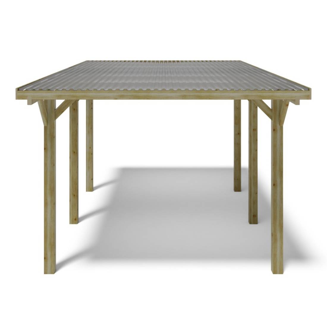Altanka - Carport, abri de voiture  3.04x5.12 m - 15.56 m2 - couverture PVC  - CAR10PVCTR - ALTANKA - Image 7