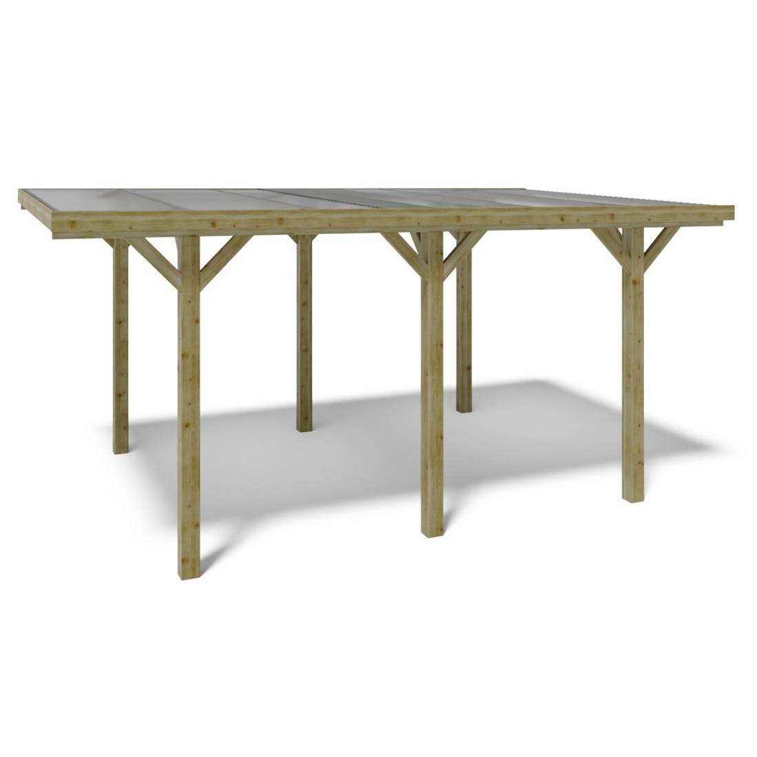 Altanka - Carport, abri de voiture  3.04x5.12 m - 15.56 m2 - couverture PVC  - CAR10PVCTR - ALTANKA - Image 6