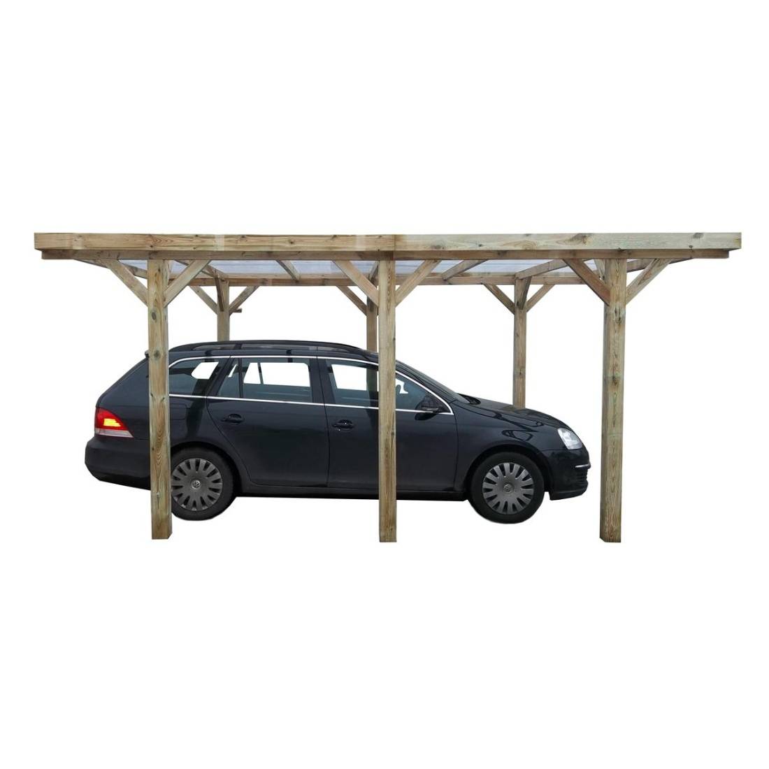 Altanka - Carport, abri de voiture  3.04x5.12 m - 15.56 m2 - couverture PVC  - CAR10PVCTR - ALTANKA - Image 2