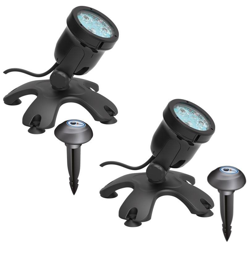 2 Spots Led Bassin 3W + CAPTEUR. Éclairage Bassin De Jardins  Et Piscine