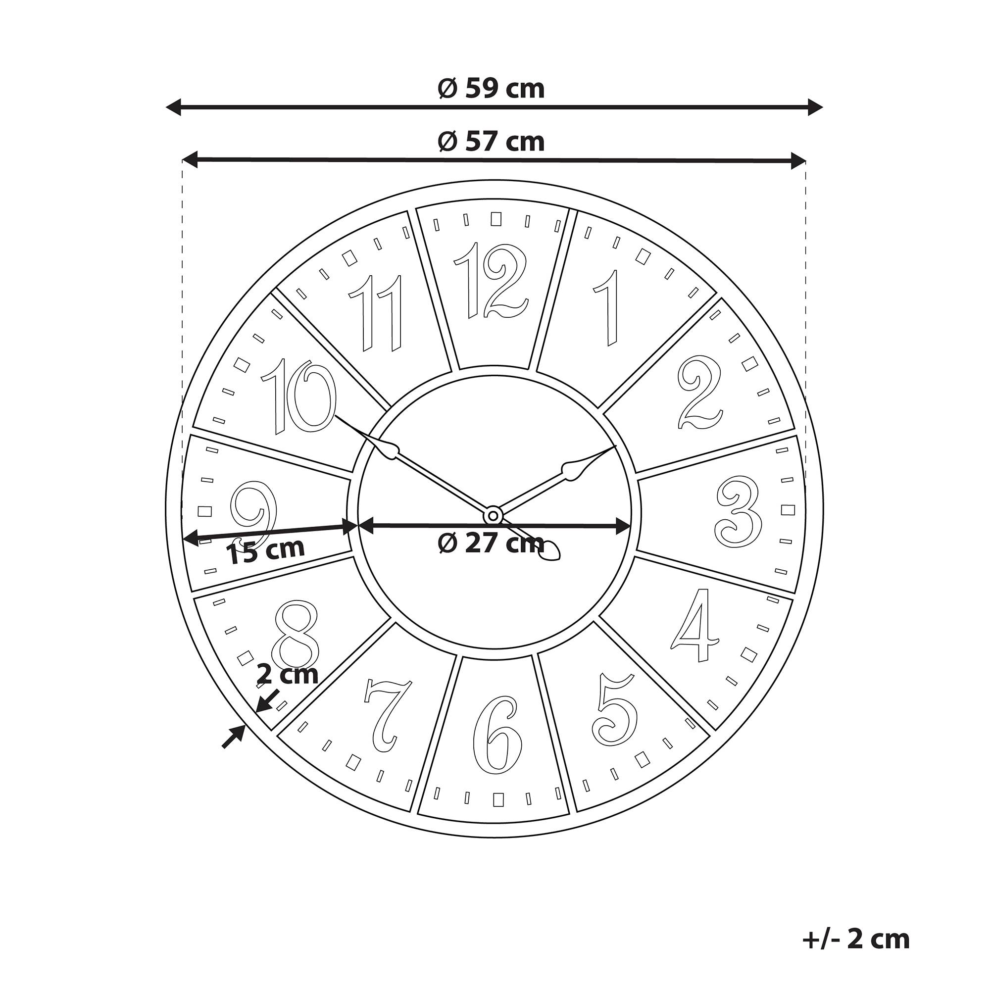 Beliani - Horloge murale Métal Multicolore BOSWIL - 59x4x59- Beliani - Image 3
