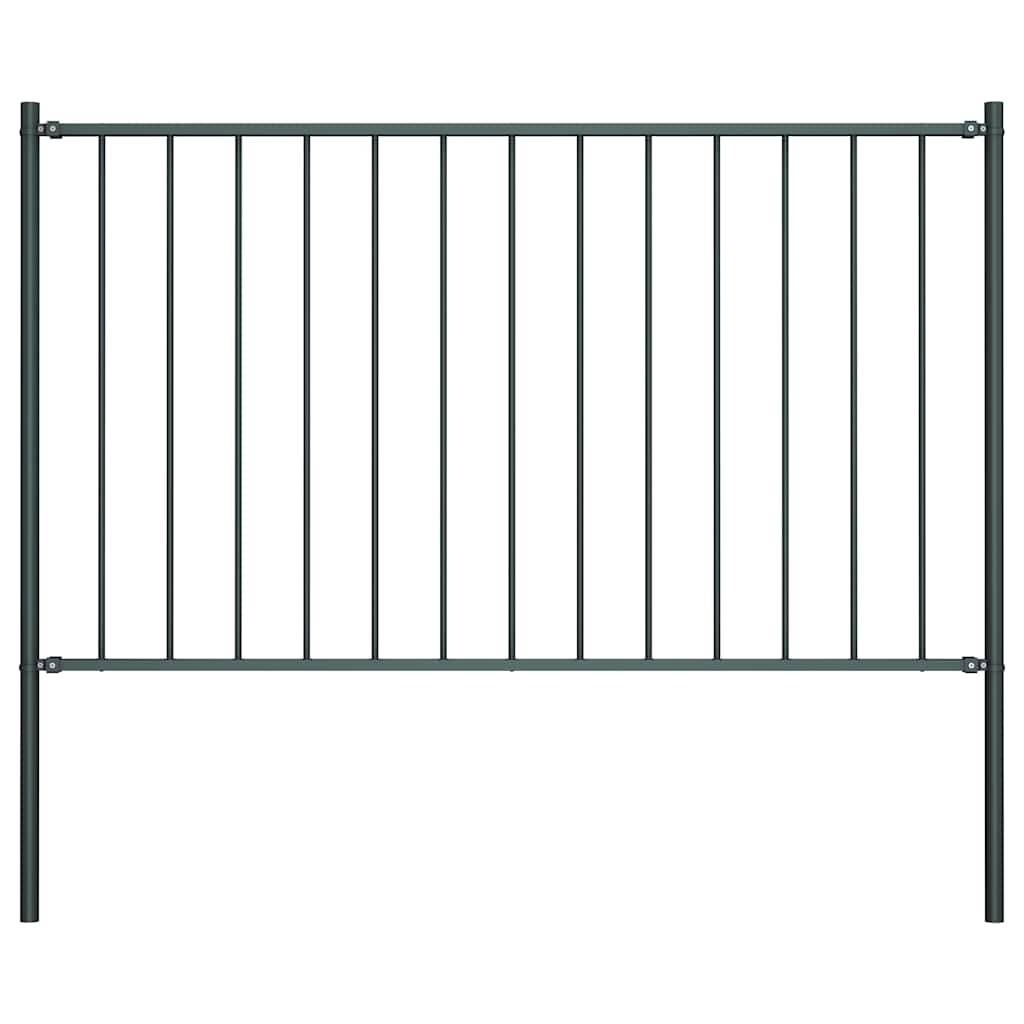 PANGIVO - Panneau de clôture acier thermolaqué anthracite 170 x 75 cm avec poteaux - PANGIVO - Image 1