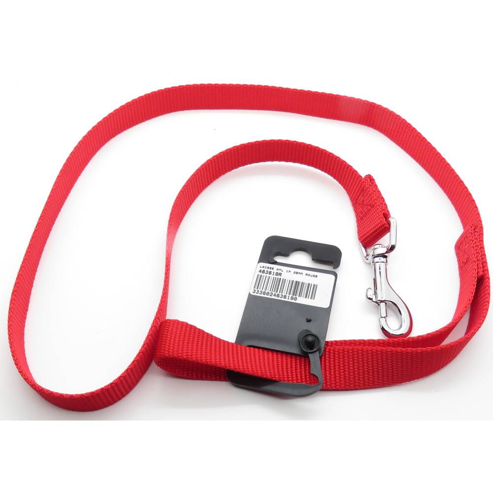 Zolux - Laisse nylon 1 m x 20 mm  rouge pour chien. - Image 4