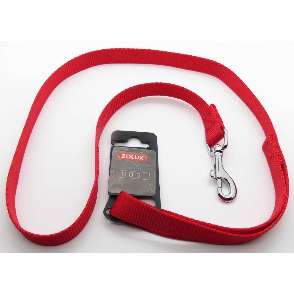 Zolux - Laisse nylon 1 m x 20 mm  rouge pour chien. - Image 3