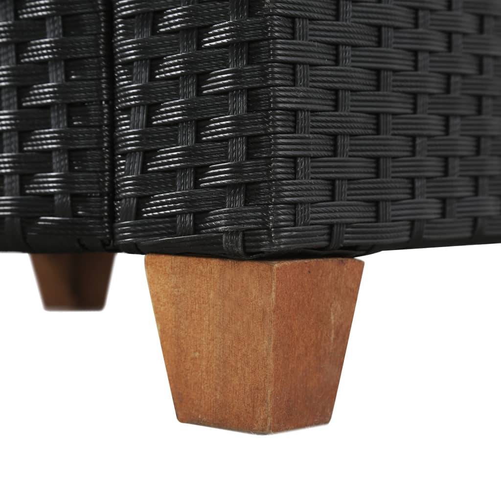 Vidaxl - Salon de jardin 4 pcs avec coussins Résine tressée Noir vidaXL 44107 - Image 5