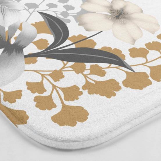 Tapis Contour WC "Kelly" 45x45cm Blanc - Image 3