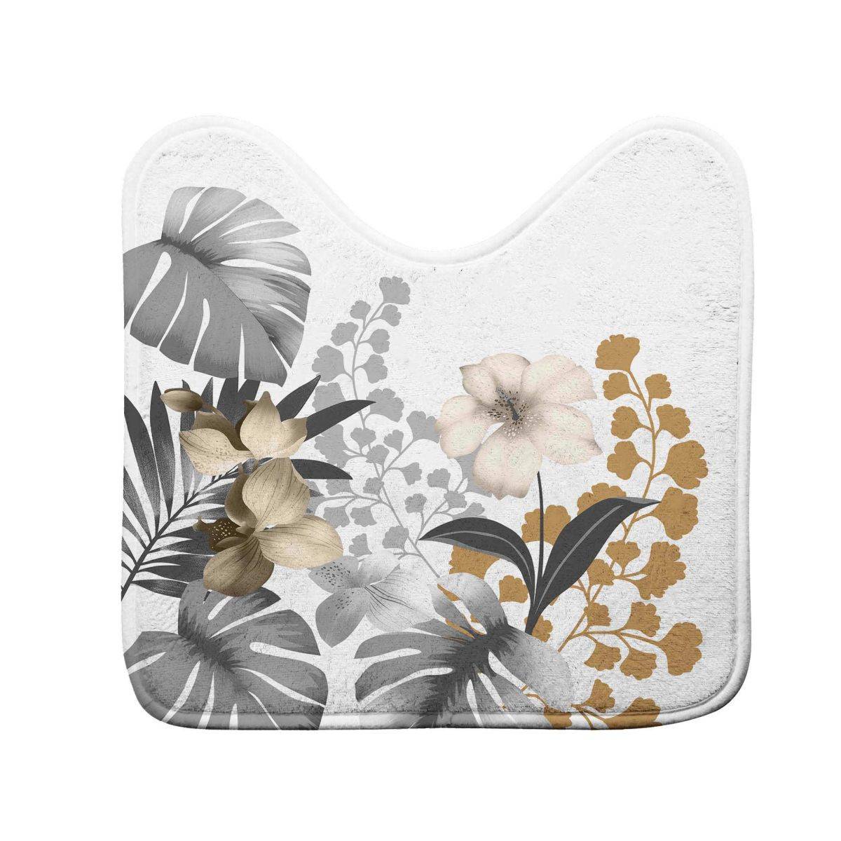 Tapis Contour WC "Kelly" 45x45cm Blanc - Image 1