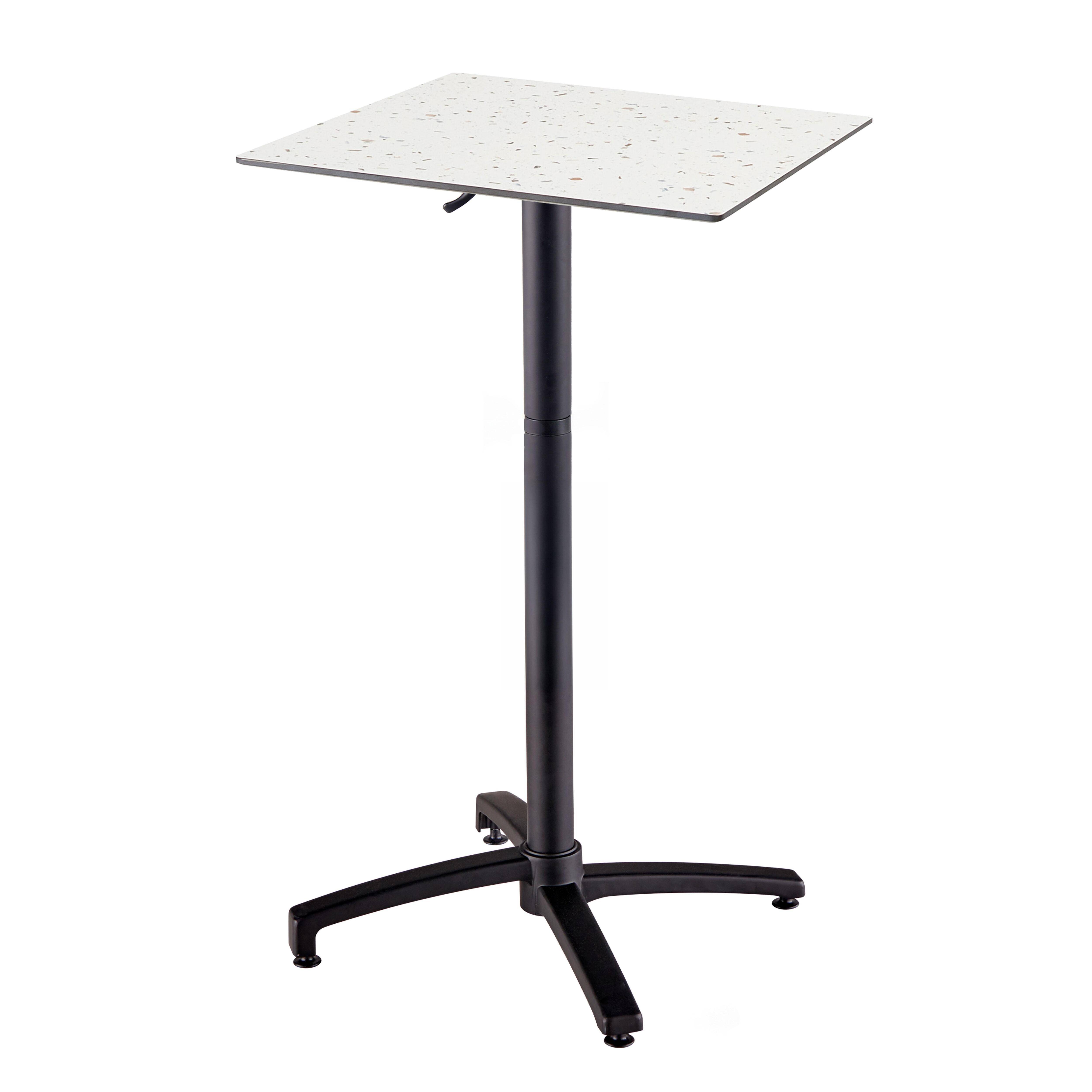 Oviala - Table haute de terrasse 60x60 cm inclinable stratifié terazzo Opéra - Oviala - Image 1