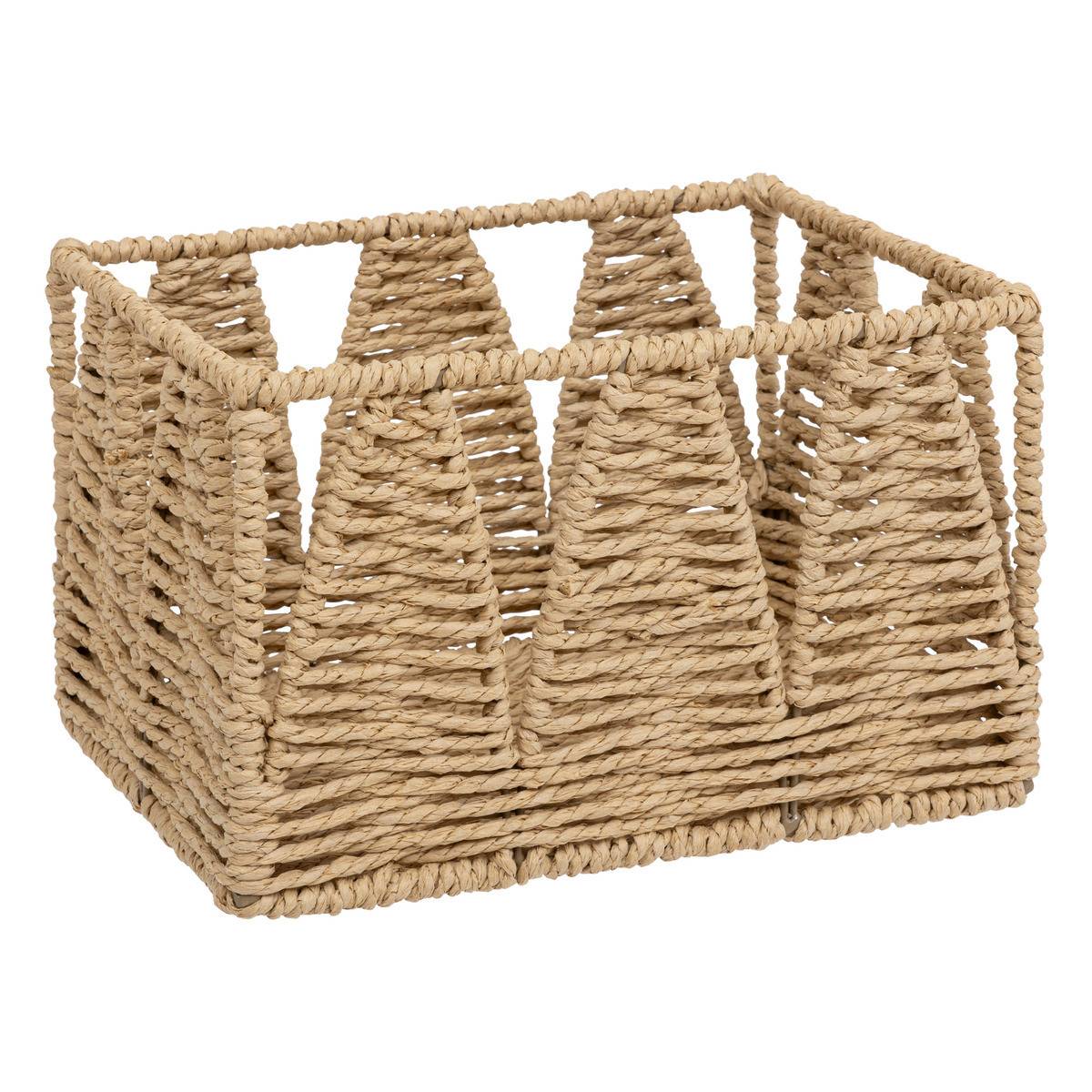 Atmosphera - Lot de 4 Paniers de rangement Beige et Blanc L 34 L 30 L 26 et L 22 cm - Image 4