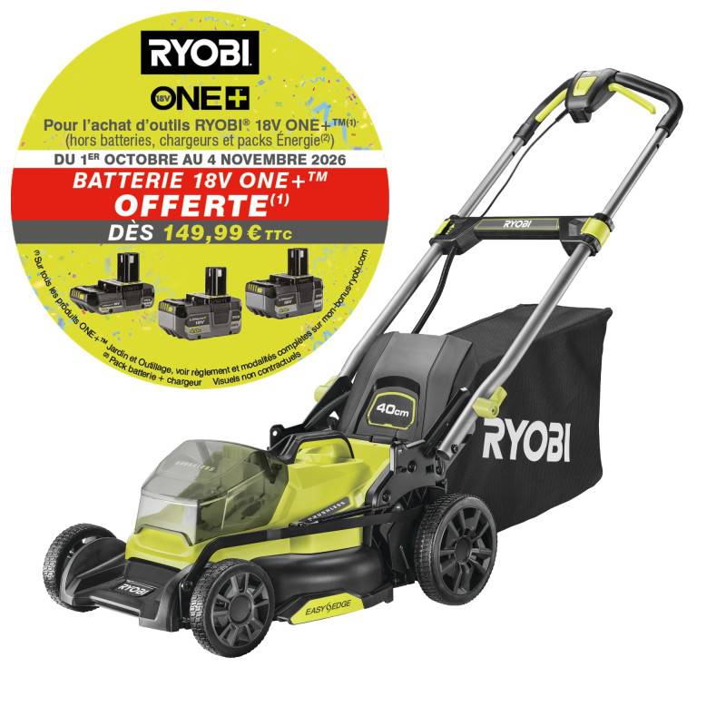 Ryobi - Tondeuse poussée RYOBI 18V Brushless - coupe 40cm - Sans batterie ni chargeur - RY18LMX40C-0 - Image 2