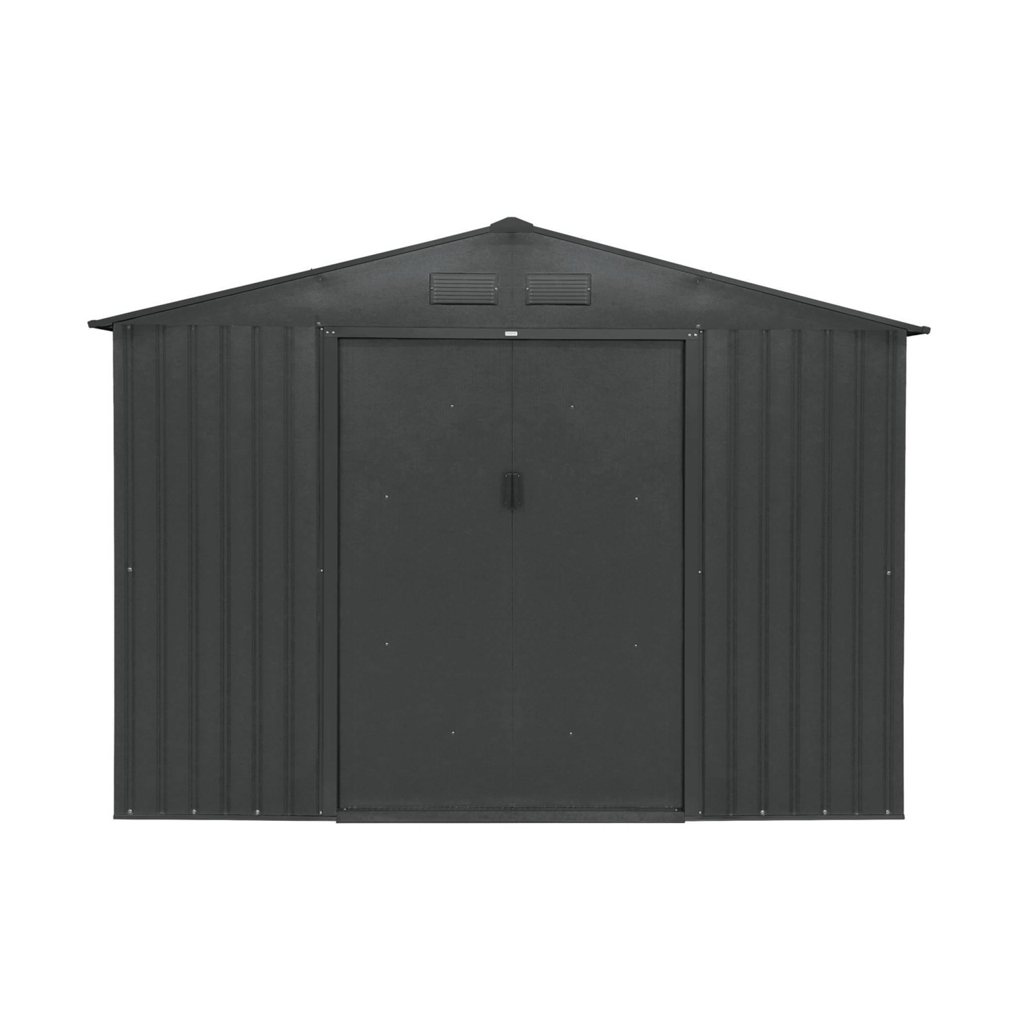 sweeek - Abri de jardin en métal - FLANDRE 8.84m² gris anthracite - Cabane à outils avec deux grandes portes coulissantes. kit de fixation sol inclus. | sweeek - Image 4
