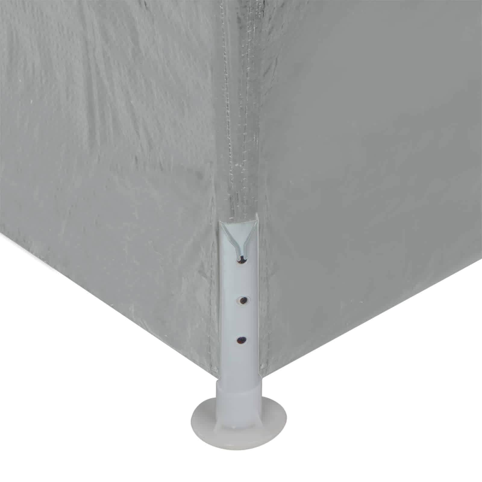 ComfortXL - Tente de réception PE acier événements extérieurs imperméable pliable 1200x300cm gris - ComfortXL Outdoor Living - Image 6