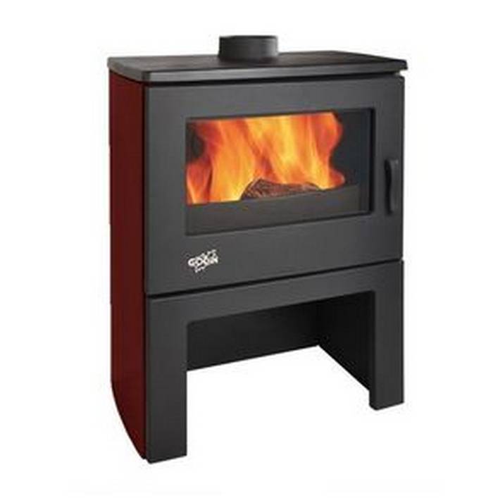 Poêle à bois 8.5kw noir/carmin 362113CARMIN Godin - Image 3