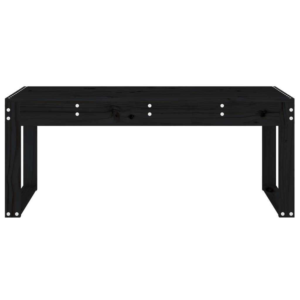 Maison Chic - Banc de jardin - Banc d'extérieur - Banquette noir 110x38x45 cm bois massif de pin - Image 3
