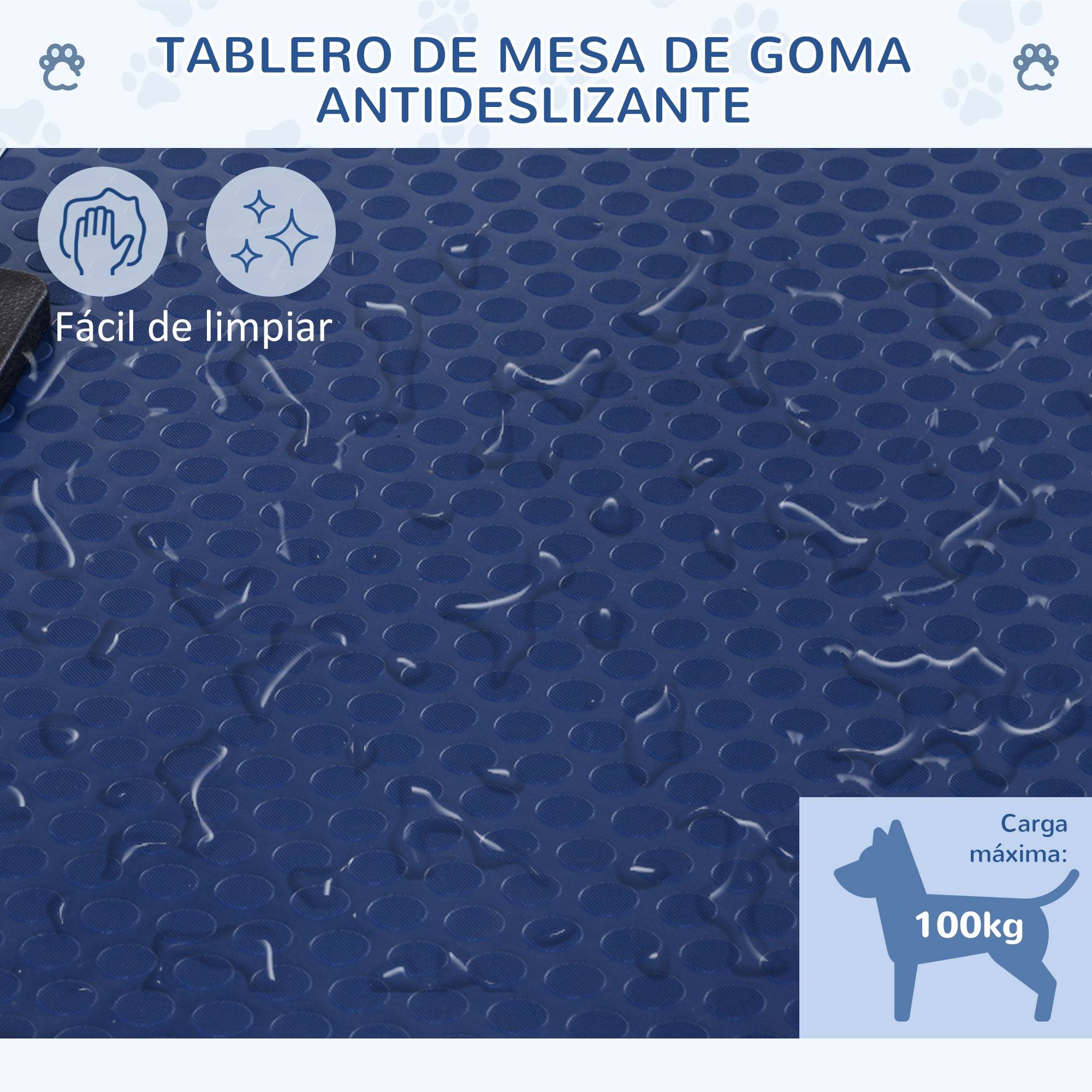 ComfortXL - Table de toilettage chien acier 107x60x170 cm pliable réglable avec sangles et étagère - ComfortXL Outdoor Living - Image 7