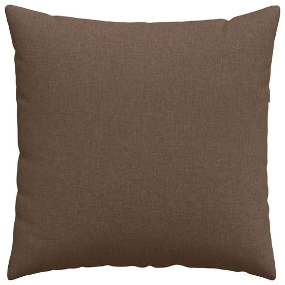 Paire de Coussins de Sofa en Tissu Doux Housse Amovible avec Zip pour Salon Marron 60x60 cm – ComfortXL Outdoor Living - Image 6