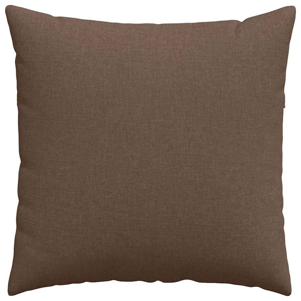 Paire de Coussins de Sofa en Tissu Doux Housse Amovible avec Zip pour Salon Marron 60x60 cm – ComfortXL Outdoor Living - Image 6